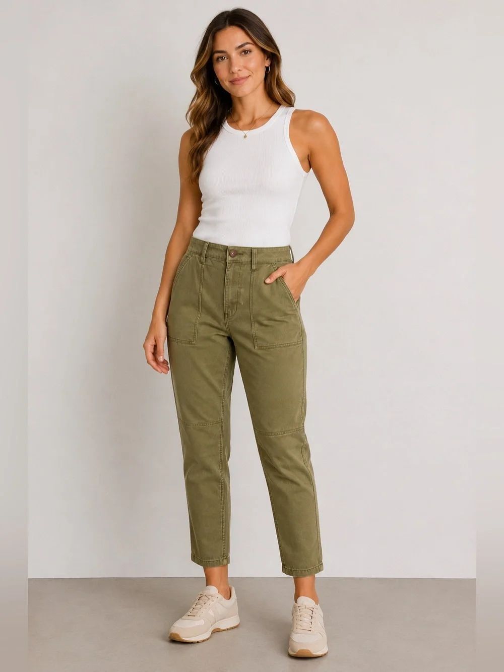 REI Cooperative Co-op Double Knee Canvas Pant Olive Green 12 Gorpcore Utility